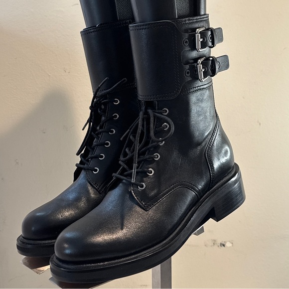 rag & bone Shoes - Rag & Bone Buckle Cuff Moto Women’s Black Boots size 7.5